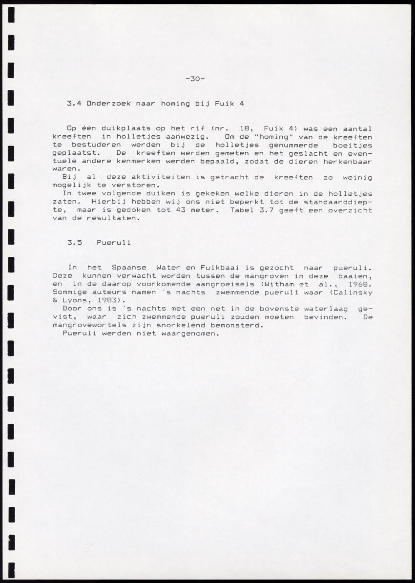 Onderzoek naar de verspreiding van Panulirus argus aan de zuidkust van Curacao - Page 30