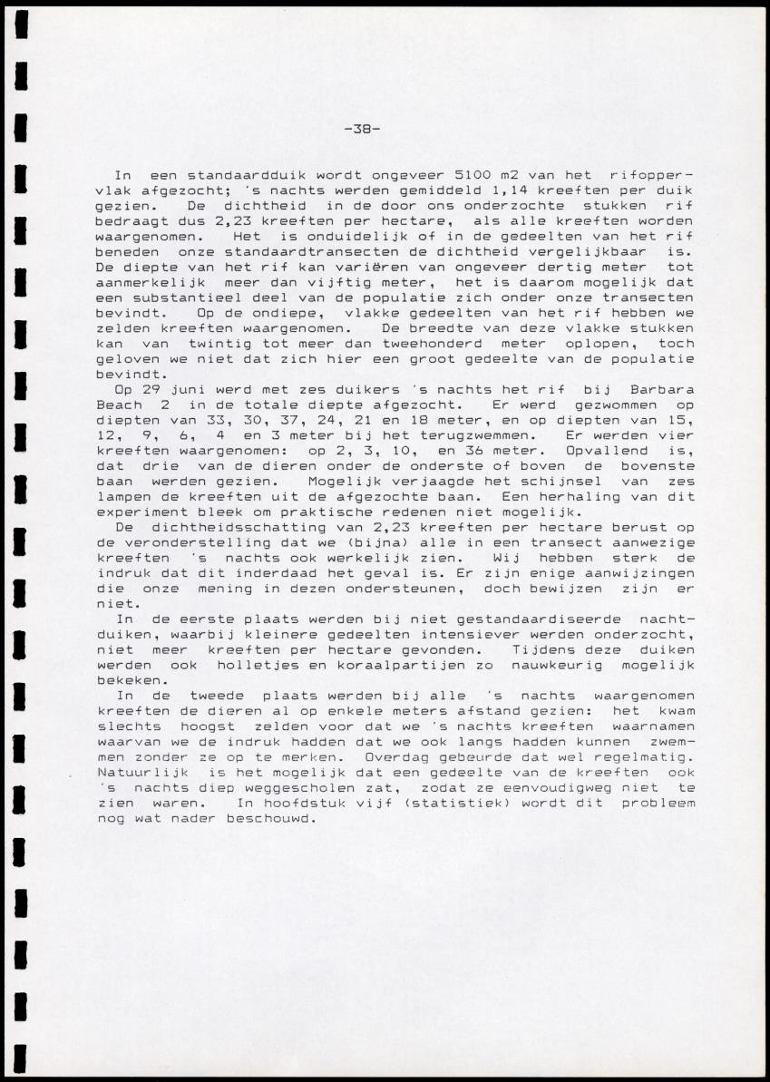 Onderzoek naar de verspreiding van Panulirus argus aan de zuidkust van Curacao - Page 38