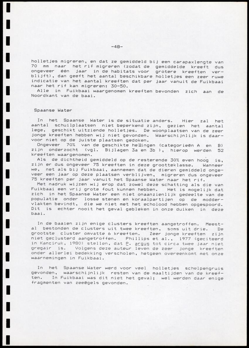 Onderzoek naar de verspreiding van Panulirus argus aan de zuidkust van Curacao - Page 48