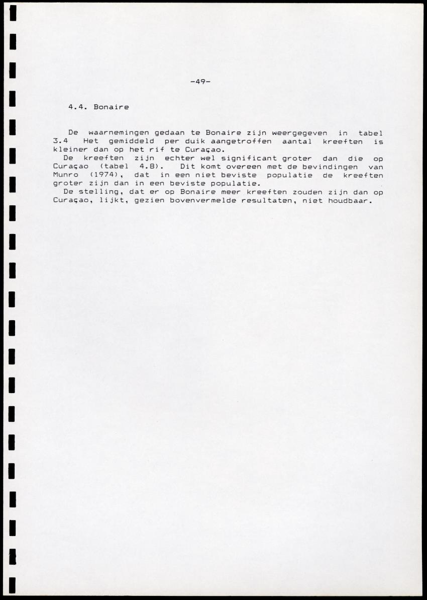 Onderzoek naar de verspreiding van Panulirus argus aan de zuidkust van Curacao - Page 49