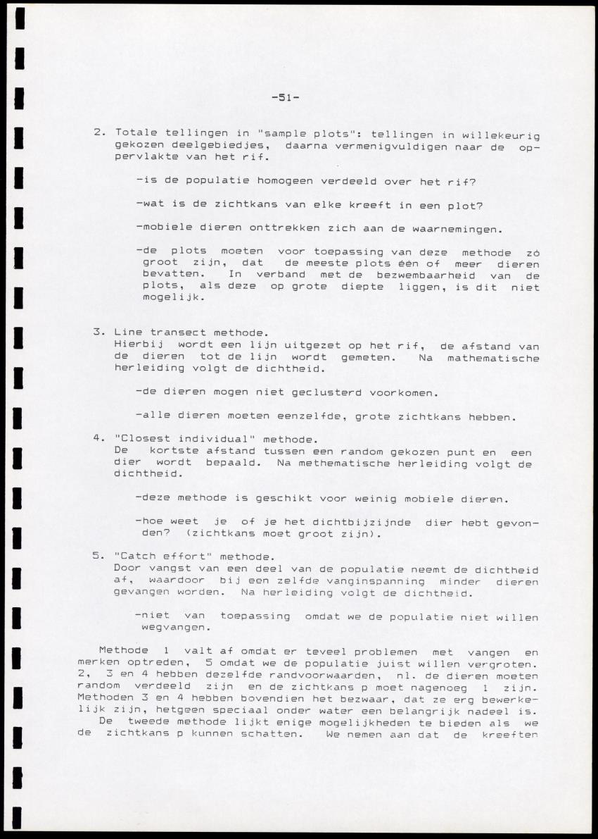 Onderzoek naar de verspreiding van Panulirus argus aan de zuidkust van Curacao - Page 51