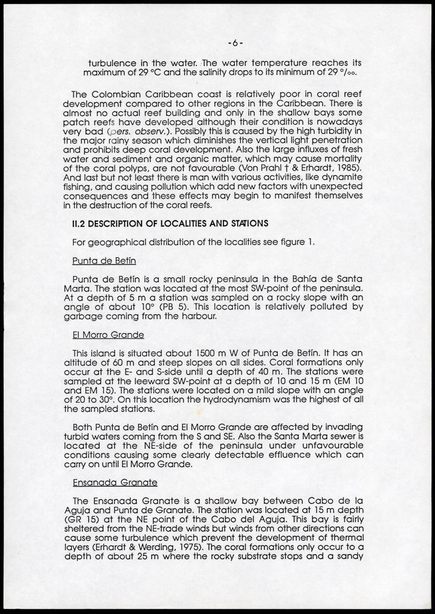 A comparison between quantitative taxonomic and physiognomic survey methods of hard substrate communities of the Santa Marte area, NE Colombia - Page 10