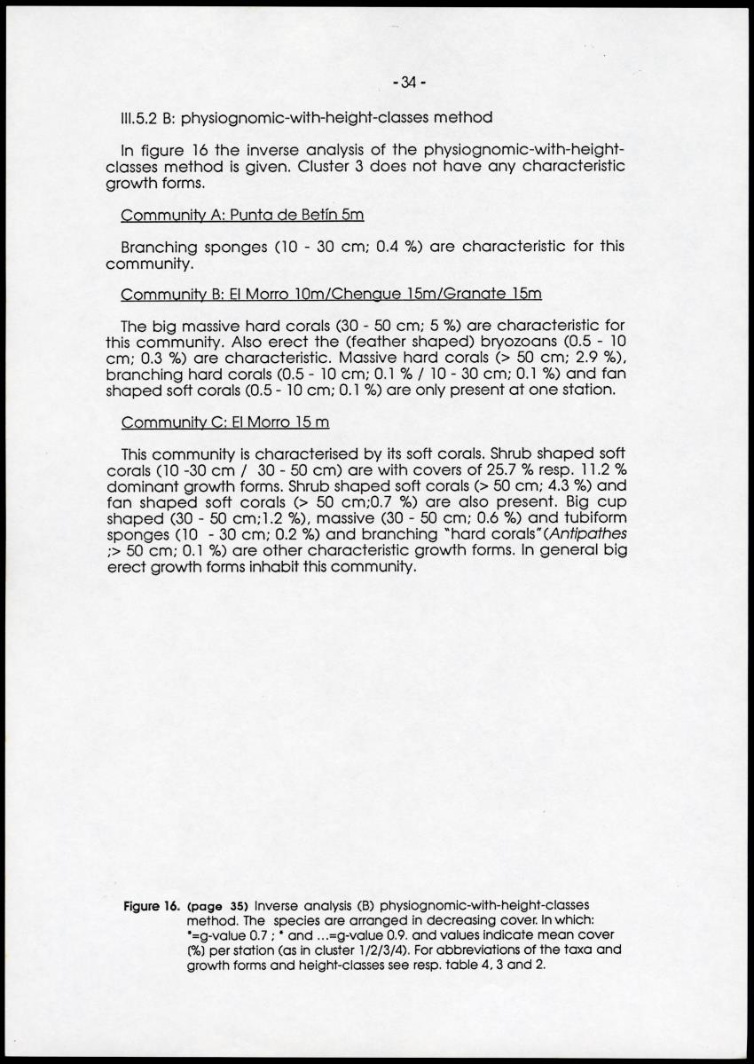 A comparison between quantitative taxonomic and physiognomic survey methods of hard substrate communities of the Santa Marte area, NE Colombia - Page 38