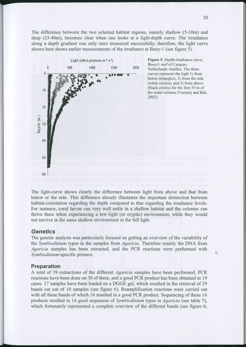 Genetic Variation of Symbiodinium along a Caribbean reef slope - New Page