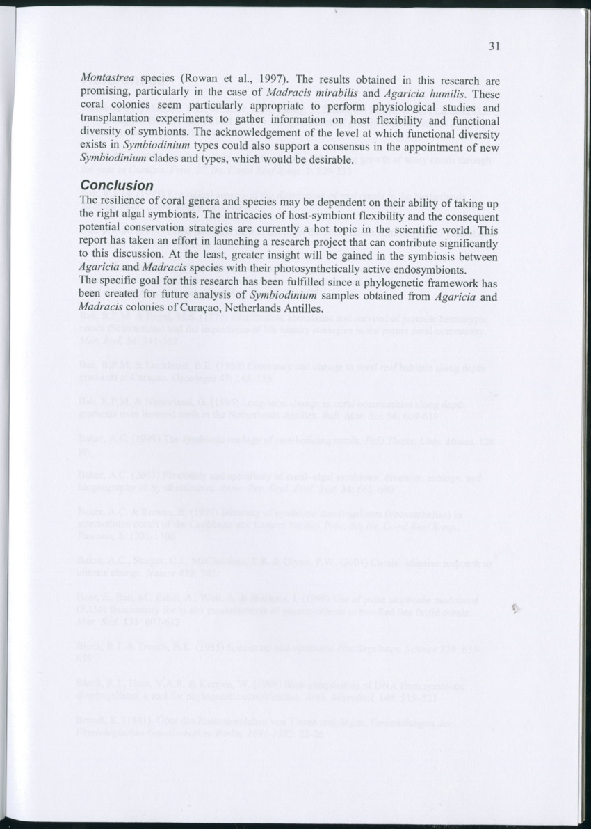 Genetic Variation of Symbiodinium along a Caribbean reef slope - New Page