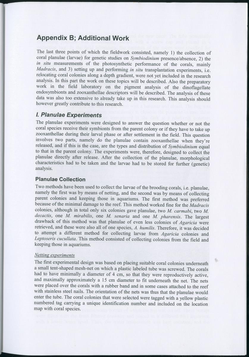 Genetic Variation of Symbiodinium along a Caribbean reef slope - New Page