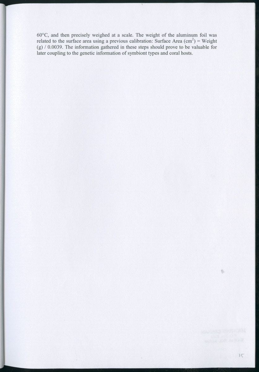 Genetic Variation of Symbiodinium along a Caribbean reef slope - New Page