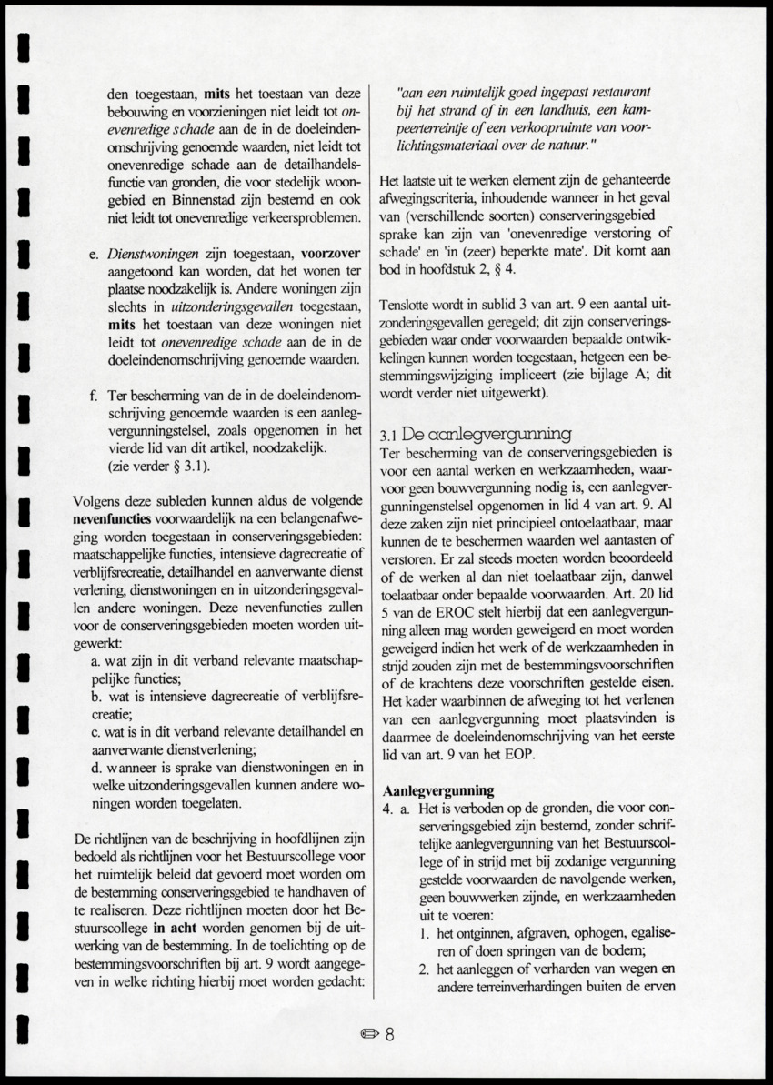 z Toetsingscriteria voor het gebruik van conserveringsgebieden - New Page