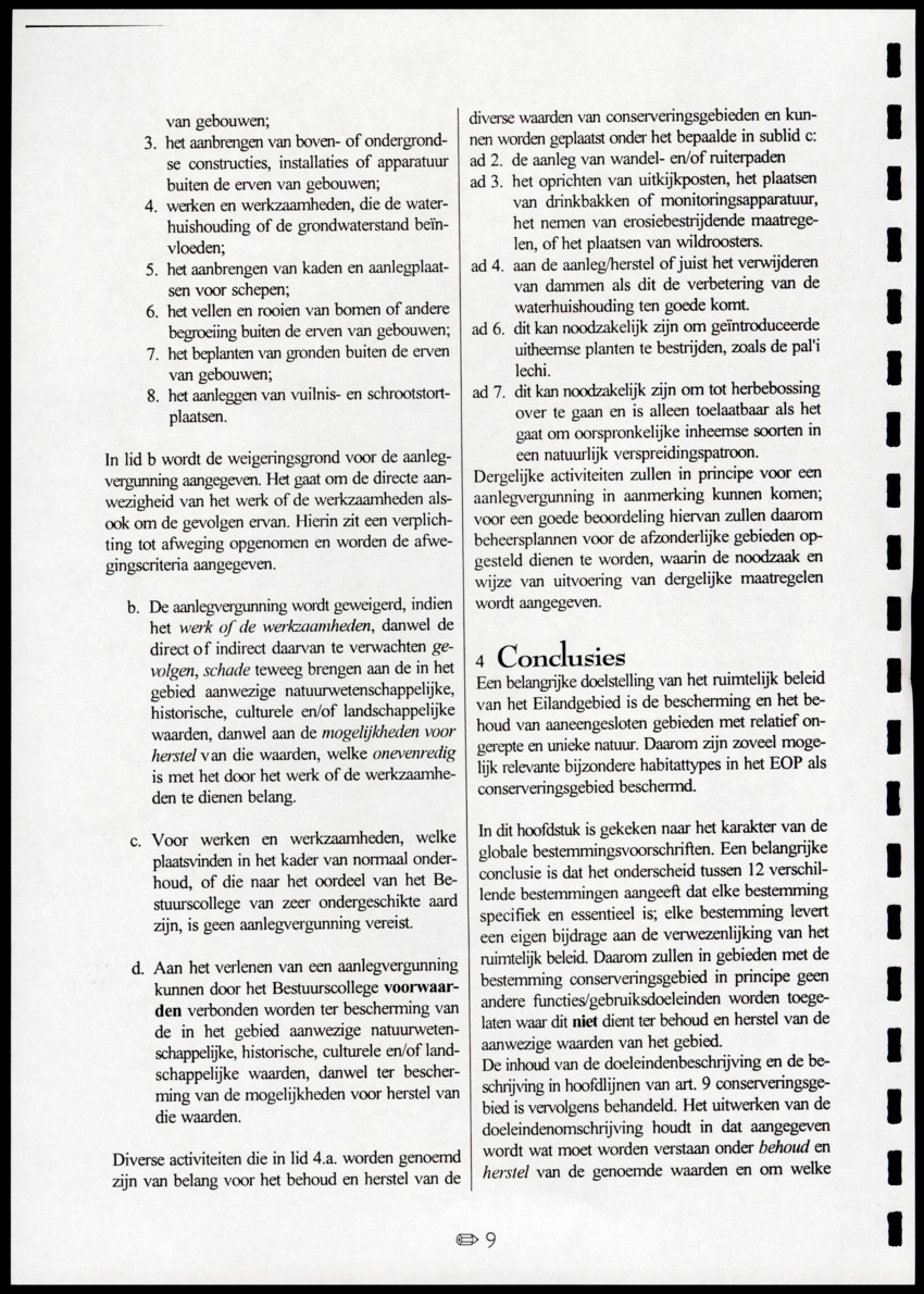 z Toetsingscriteria voor het gebruik van conserveringsgebieden - New Page