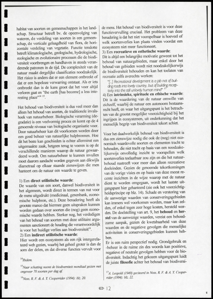 z Toetsingscriteria voor het gebruik van conserveringsgebieden - New Page