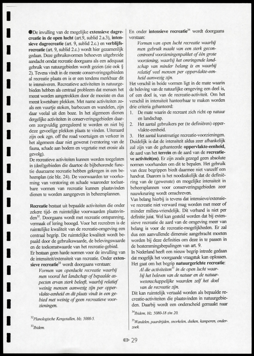 z Toetsingscriteria voor het gebruik van conserveringsgebieden - New Page