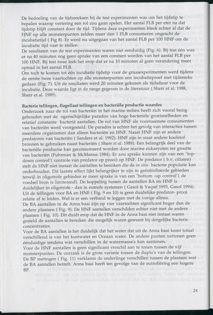 Aspecten van begrazing door heterotrofe nanoflagellaten op bacteriën in het pelagiaal boven koraalrif in relatie tot antropogene vervuiling - New Page