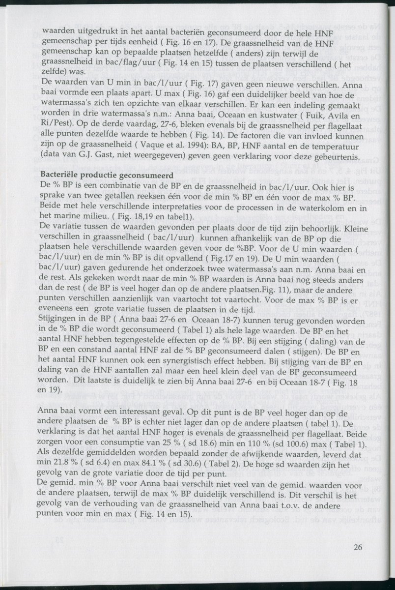 Aspecten van begrazing door heterotrofe nanoflagellaten op bacteriën in het pelagiaal boven koraalrif in relatie tot antropogene vervuiling - New Page