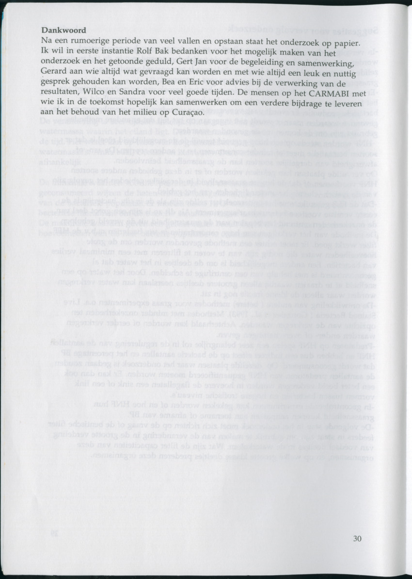 Aspecten van begrazing door heterotrofe nanoflagellaten op bacteriën in het pelagiaal boven koraalrif in relatie tot antropogene vervuiling - New Page