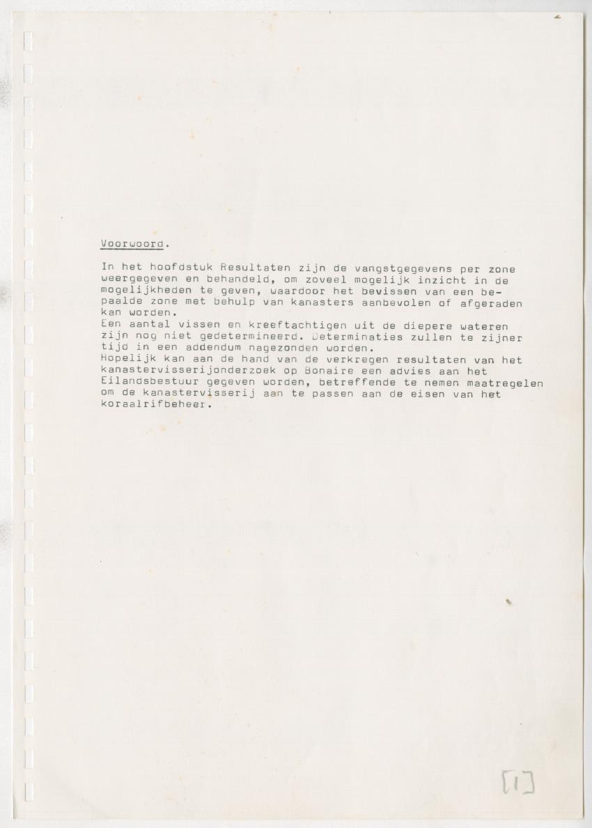 z Kanastervisserijonderzoek op Bonaire, Nederlandse Antillen - New Page