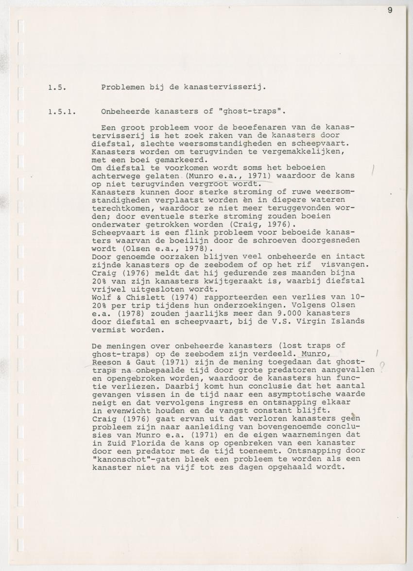 z Kanastervisserijonderzoek op Bonaire, Nederlandse Antillen - New Page