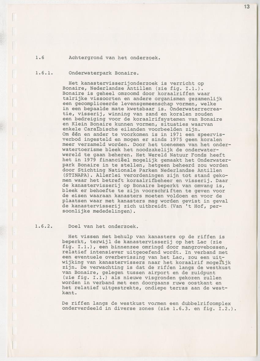 z Kanastervisserijonderzoek op Bonaire, Nederlandse Antillen - New Page