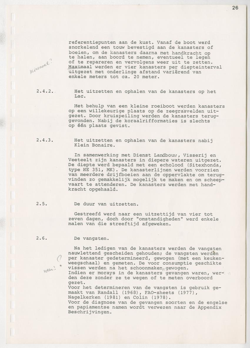 z Kanastervisserijonderzoek op Bonaire, Nederlandse Antillen - New Page