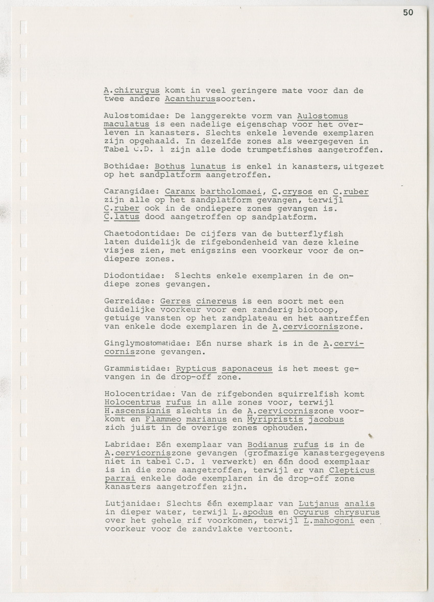 z Kanastervisserijonderzoek op Bonaire, Nederlandse Antillen - New Page