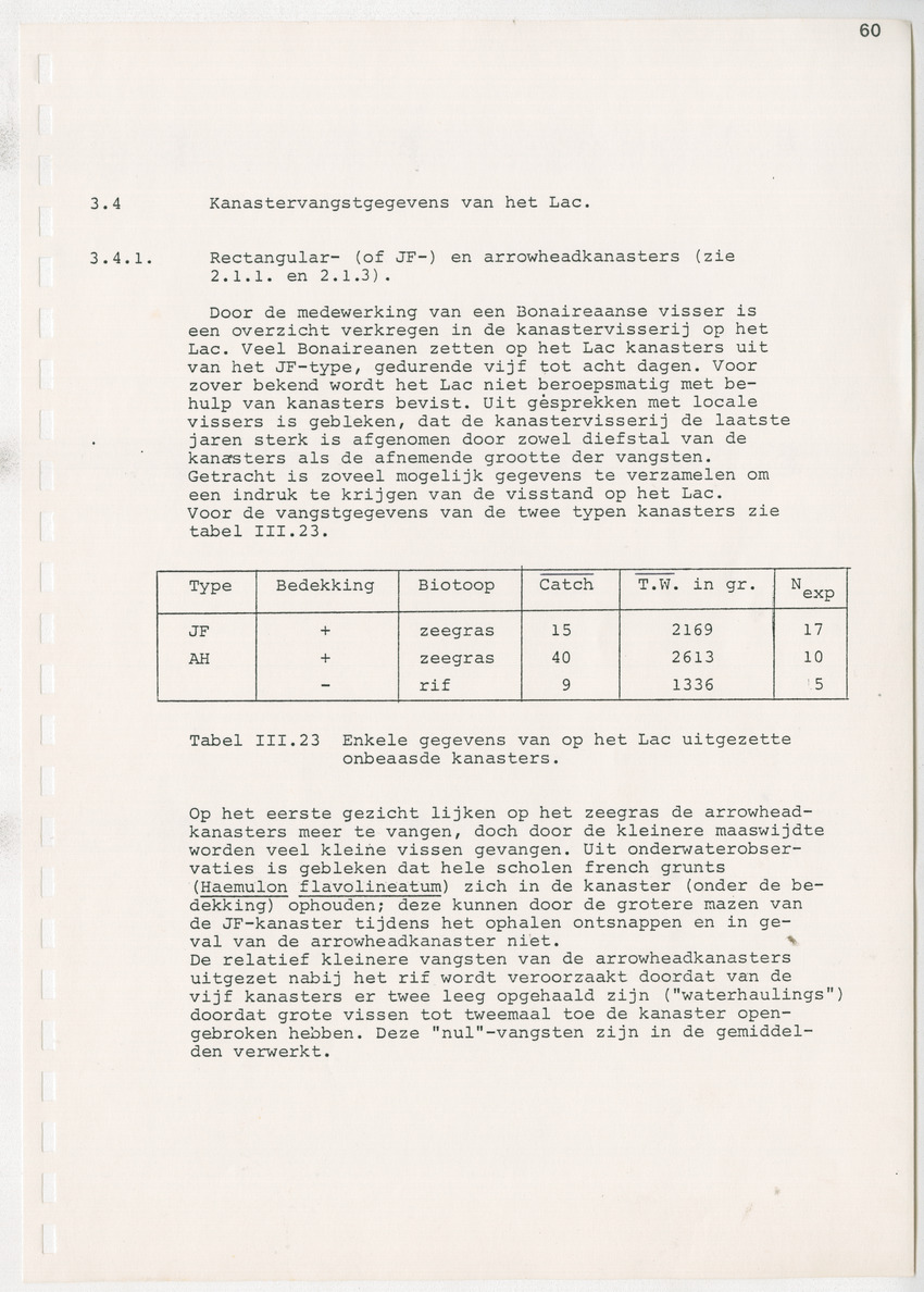 z Kanastervisserijonderzoek op Bonaire, Nederlandse Antillen - New Page