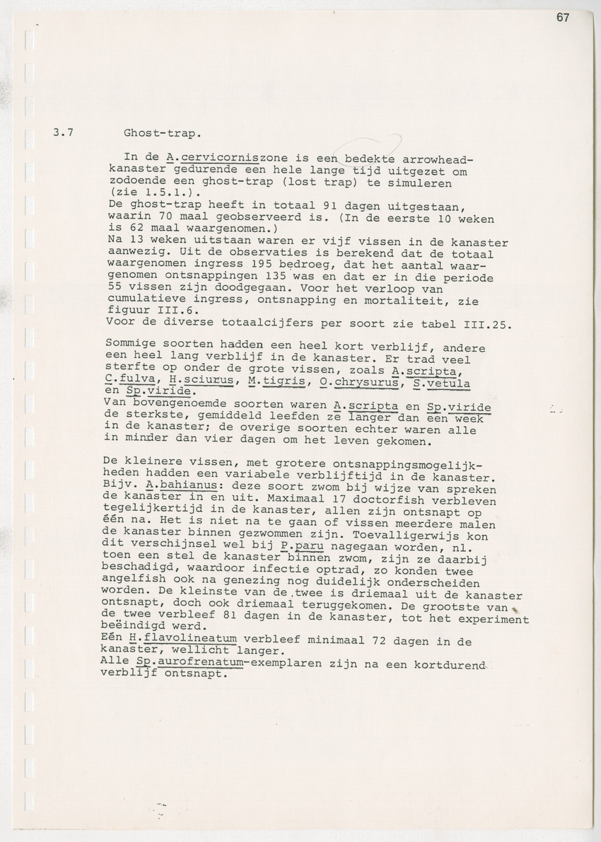 z Kanastervisserijonderzoek op Bonaire, Nederlandse Antillen - New Page