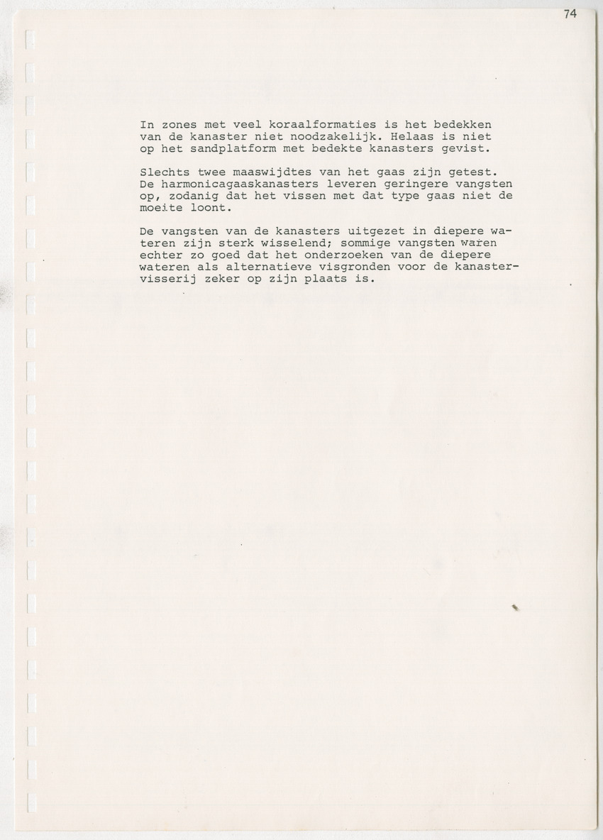 z Kanastervisserijonderzoek op Bonaire, Nederlandse Antillen - New Page