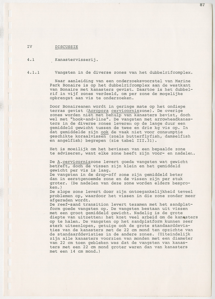 z Kanastervisserijonderzoek op Bonaire, Nederlandse Antillen - New Page