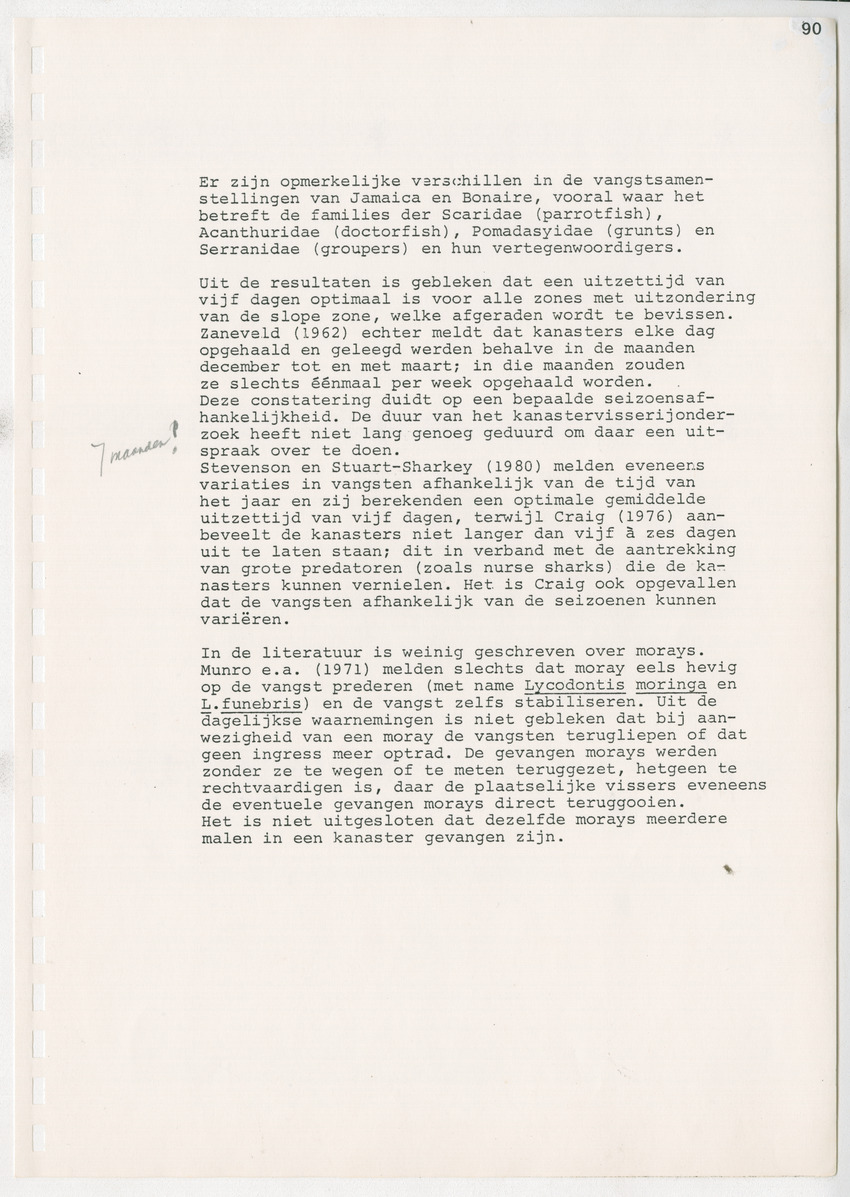 z Kanastervisserijonderzoek op Bonaire, Nederlandse Antillen - New Page