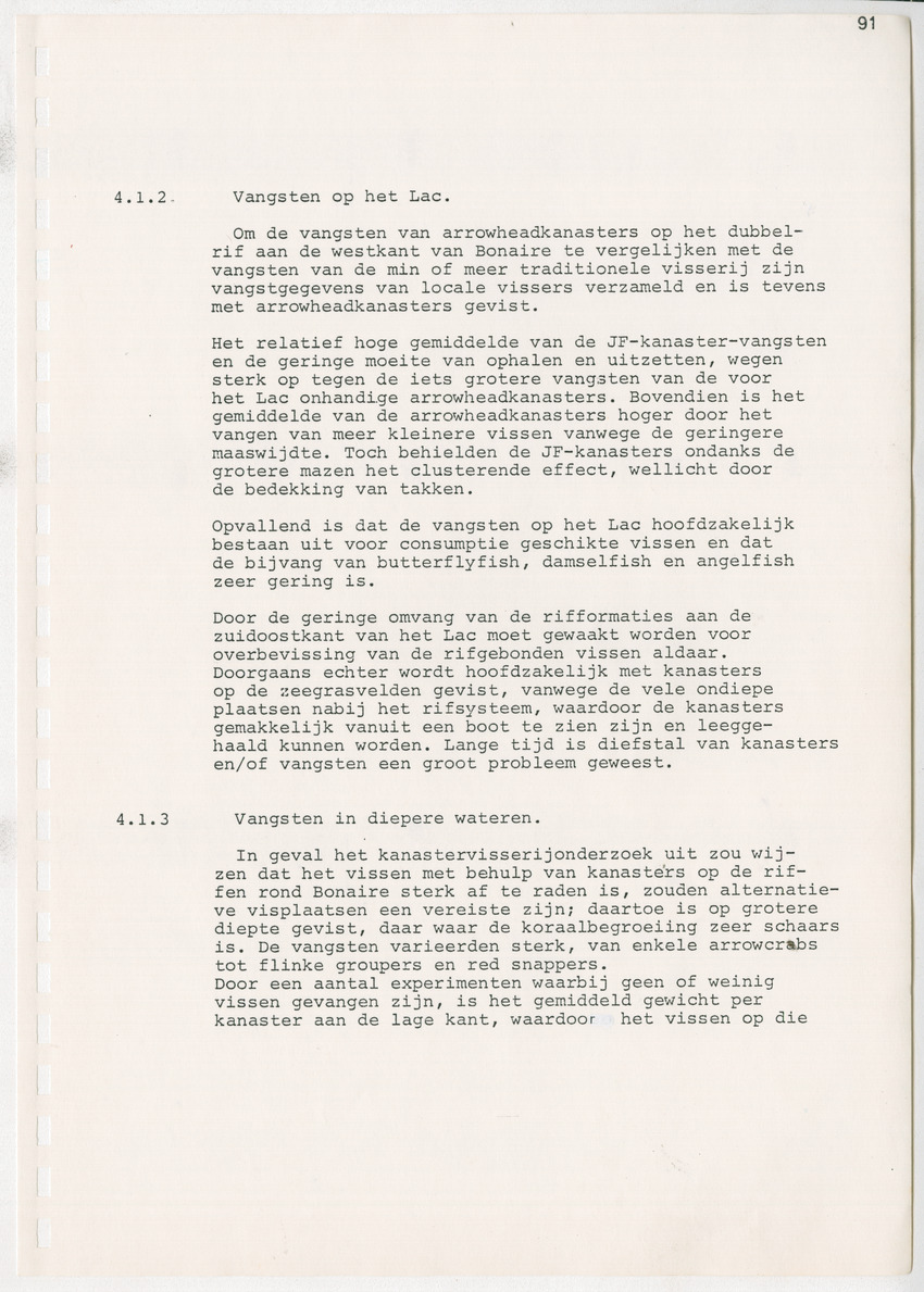 z Kanastervisserijonderzoek op Bonaire, Nederlandse Antillen - New Page