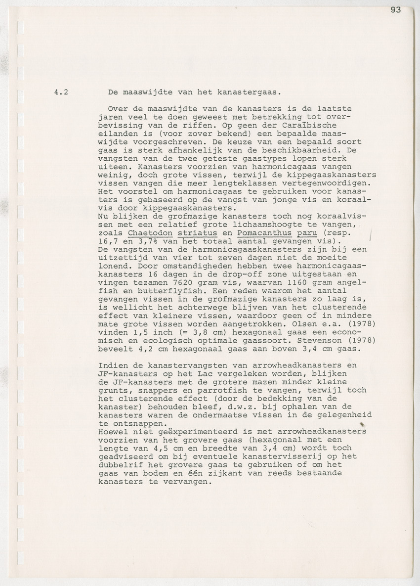 z Kanastervisserijonderzoek op Bonaire, Nederlandse Antillen - New Page