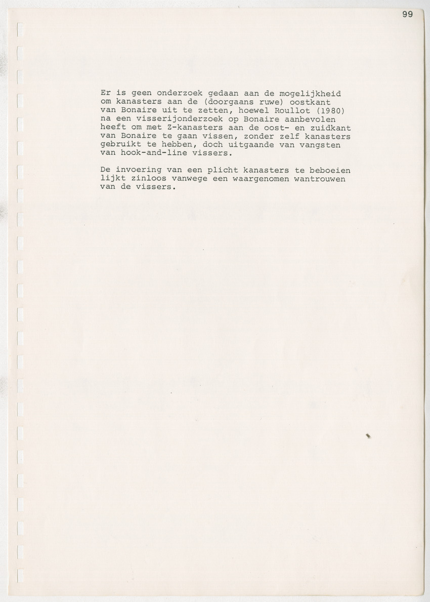 z Kanastervisserijonderzoek op Bonaire, Nederlandse Antillen - New Page