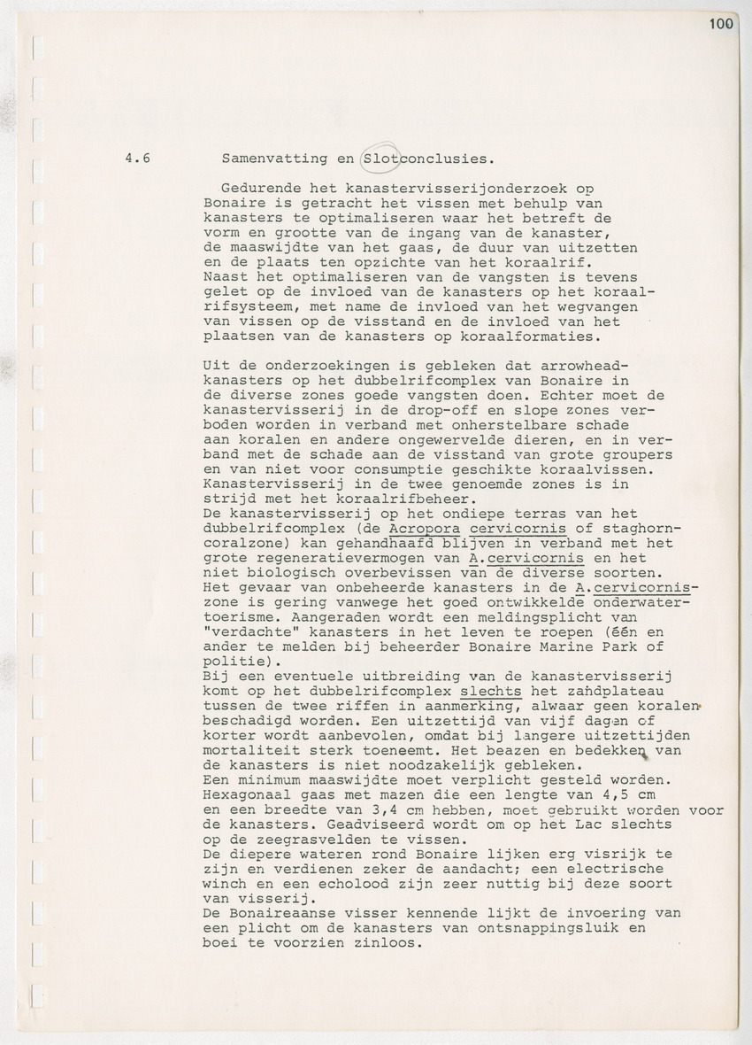 z Kanastervisserijonderzoek op Bonaire, Nederlandse Antillen - New Page