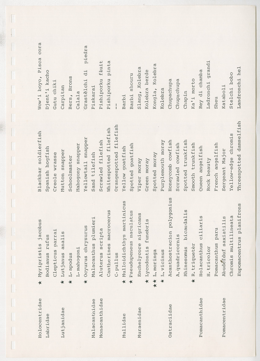 z Kanastervisserijonderzoek op Bonaire, Nederlandse Antillen - New Page