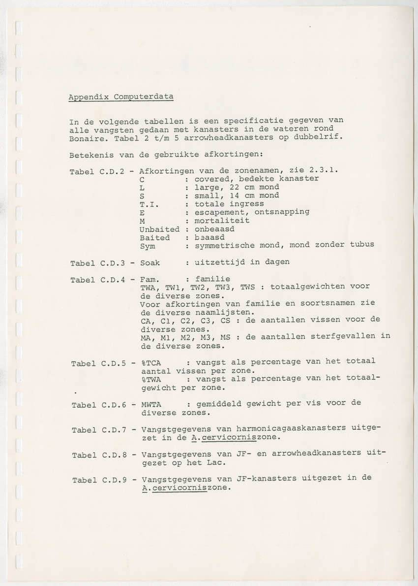 z Kanastervisserijonderzoek op Bonaire, Nederlandse Antillen - New Page