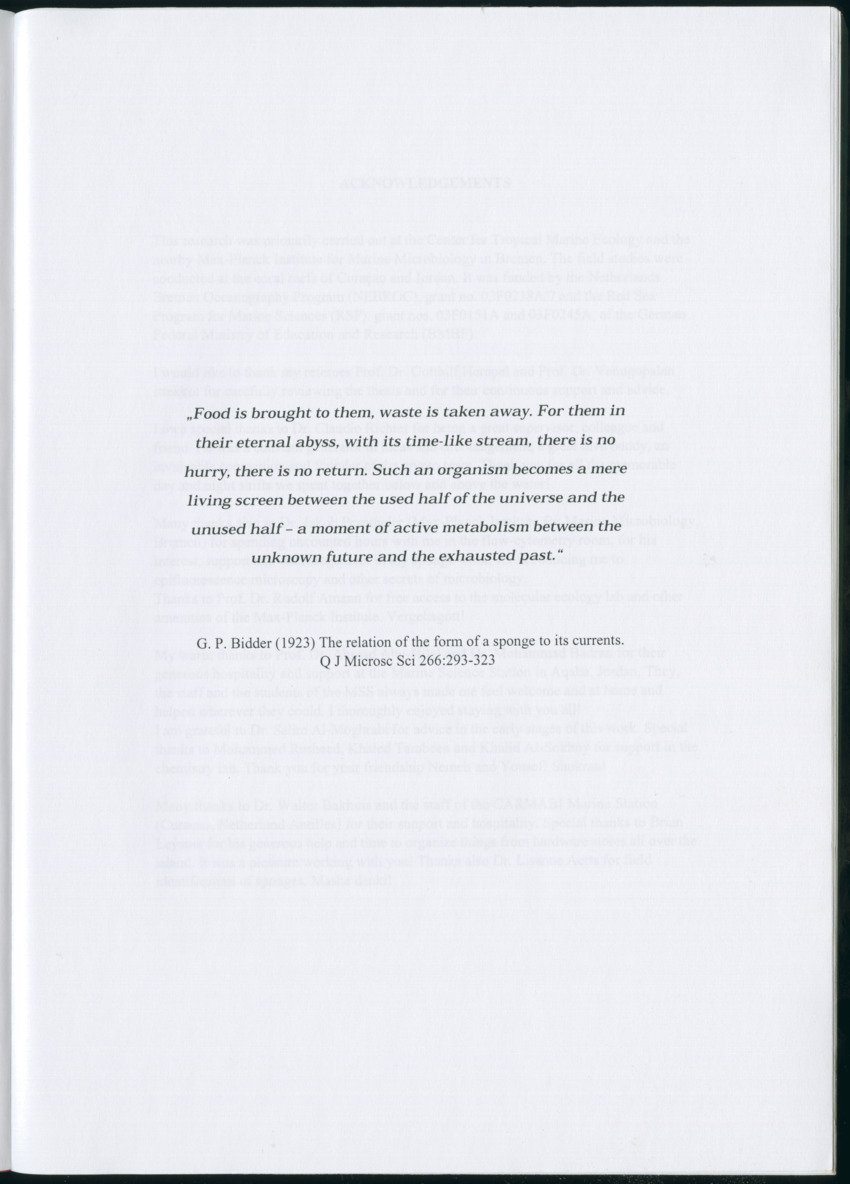 Feeding ecology of coral reef sponges - New Page