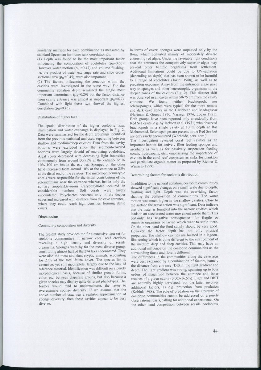 Feeding ecology of coral reef sponges - New Page