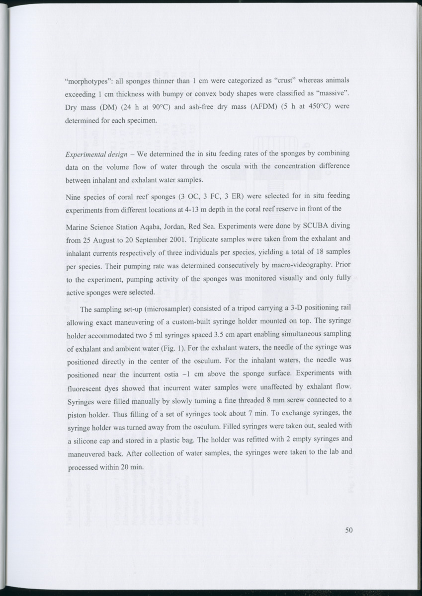 Feeding ecology of coral reef sponges - New Page