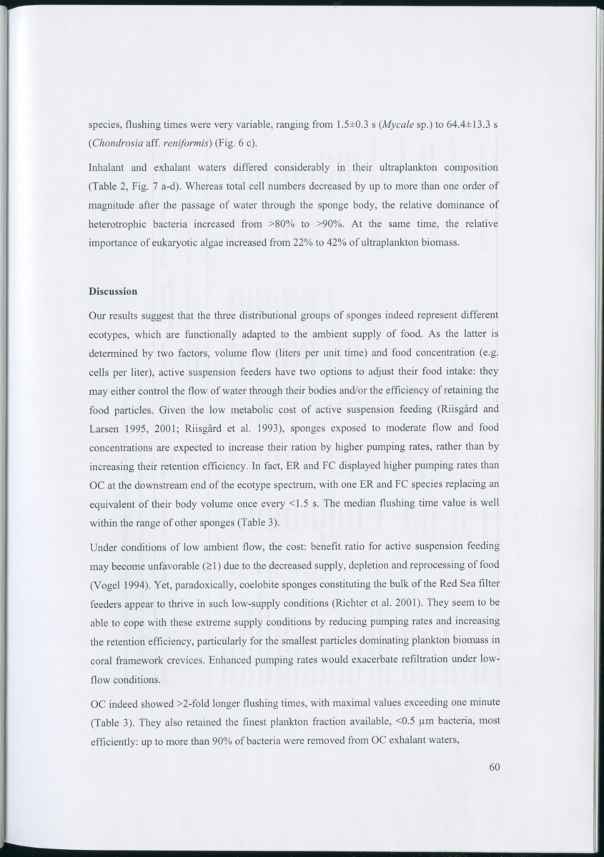 Feeding ecology of coral reef sponges - New Page