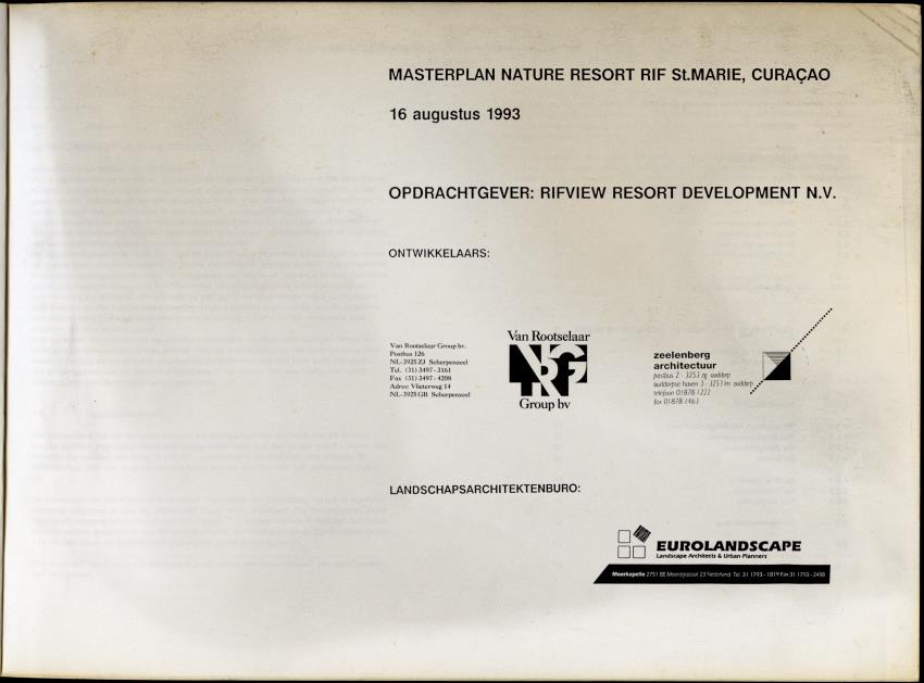 Z Masterplan - Nature Resort Rif St. Marie, Curacao - New Page