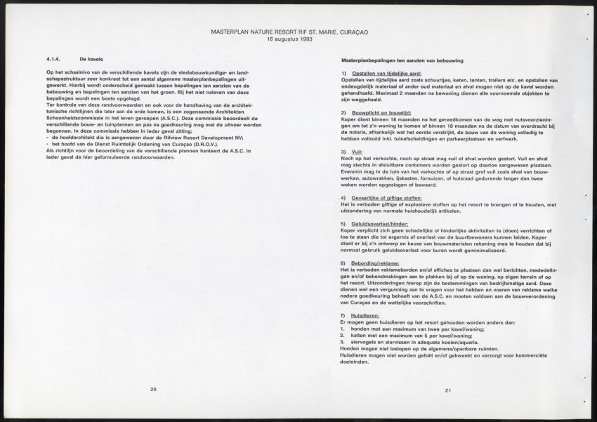 Z Masterplan - Nature Resort Rif St. Marie, Curacao - New Page