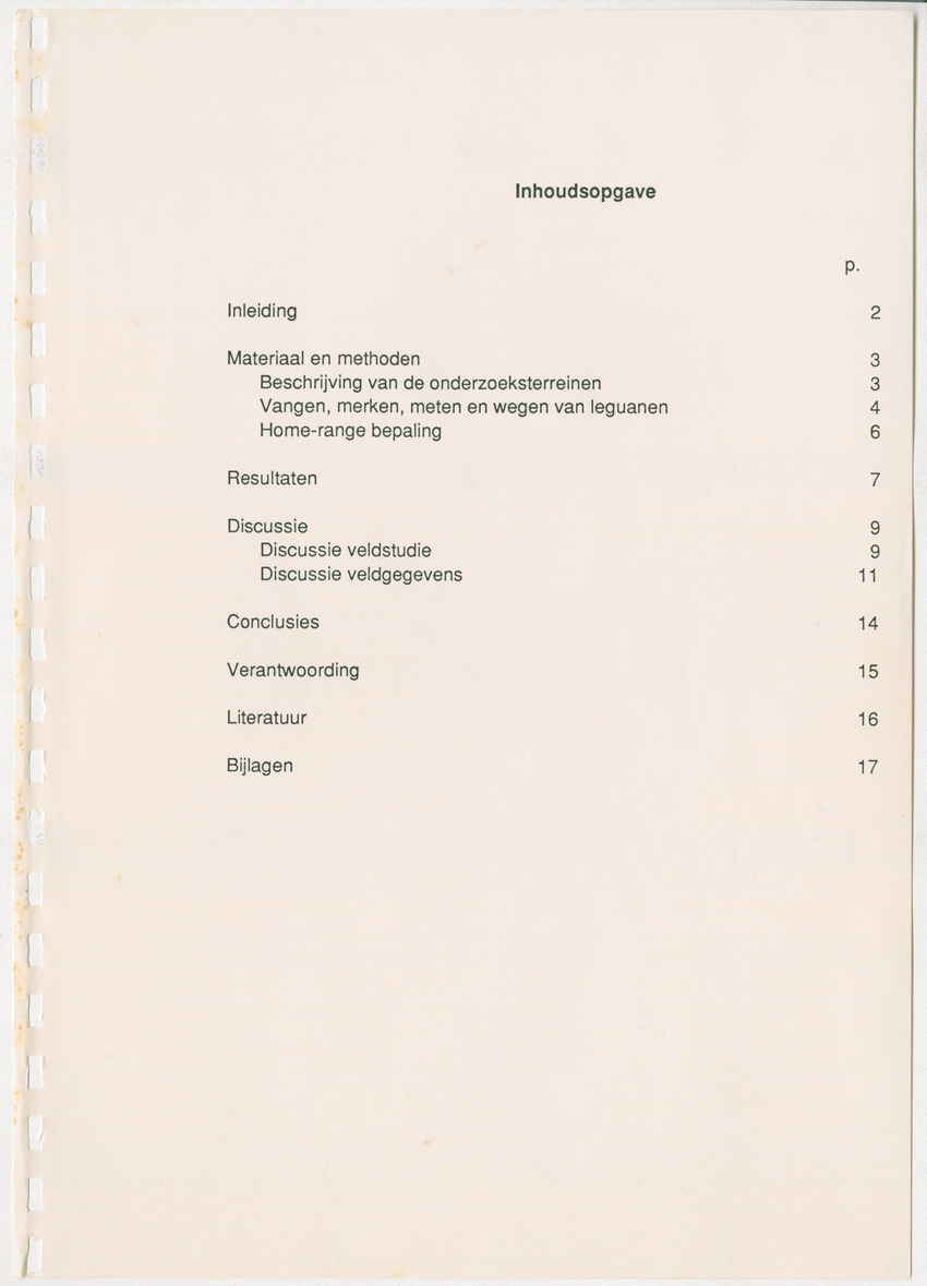 Een onderzoek naar de home-range, de grootte, het gewicht, sex ratio en populatiegrootte van de groene leguaan Iguana iguana (Linnaeus) in drie gebieden op Curaçao - New Page