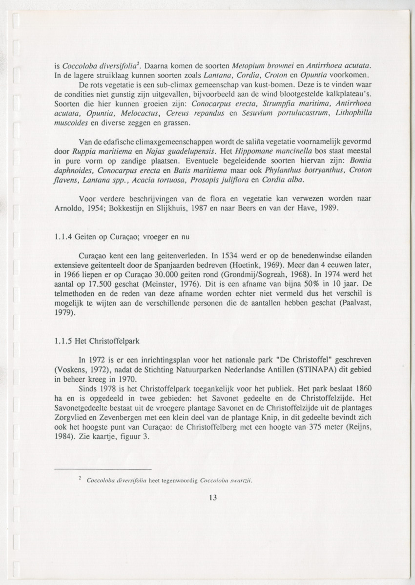 De invloed van geiten op de natuurlijke vegetatie van het Christoffelpark te Curaçao - New Page