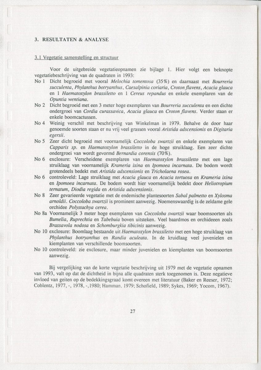 De invloed van geiten op de natuurlijke vegetatie van het Christoffelpark te Curaçao - New Page