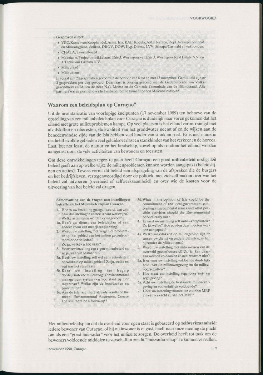 Z Milieubeleidsplan Curacao 1990 - New Page