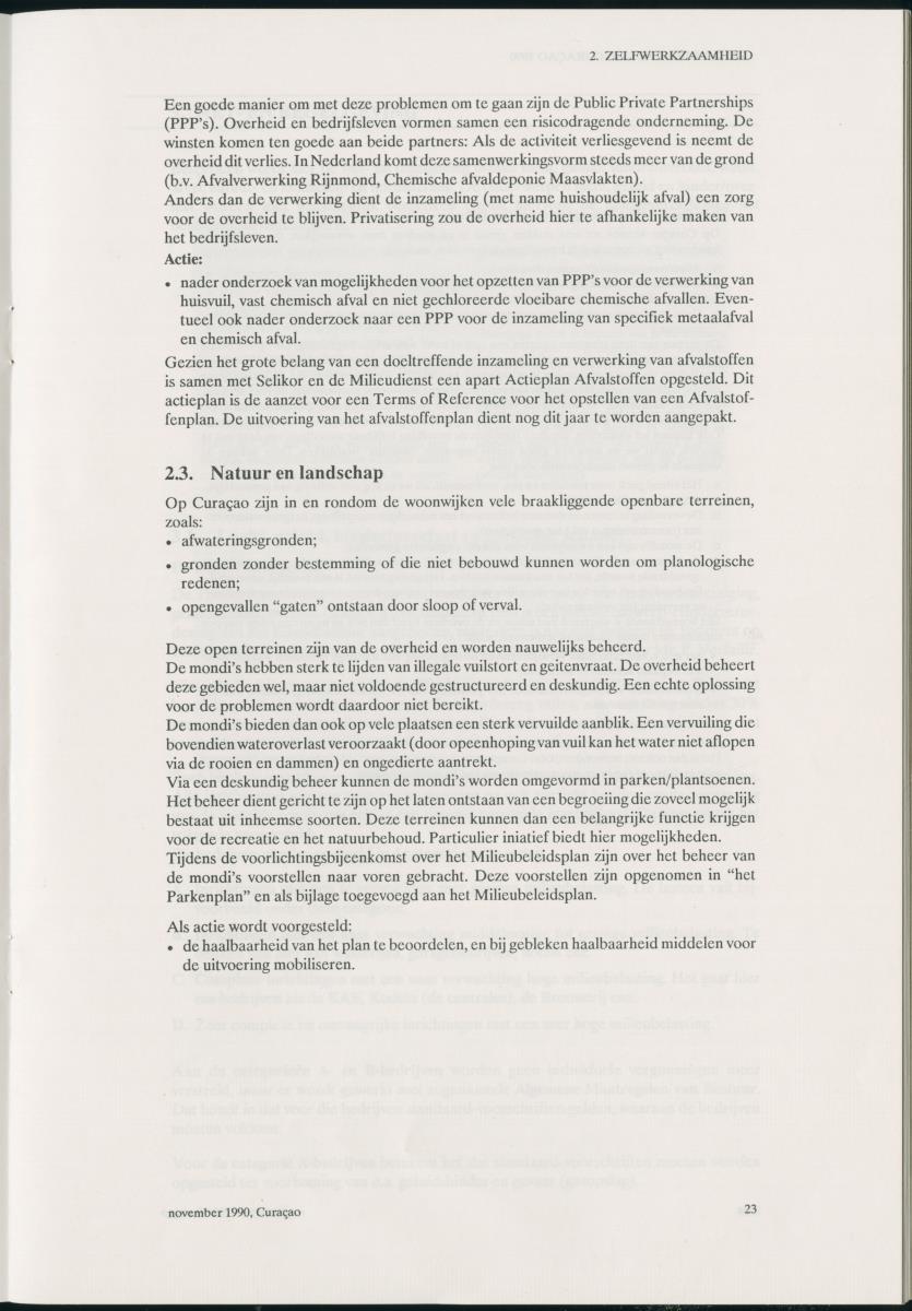 Z Milieubeleidsplan Curacao 1990 - New Page
