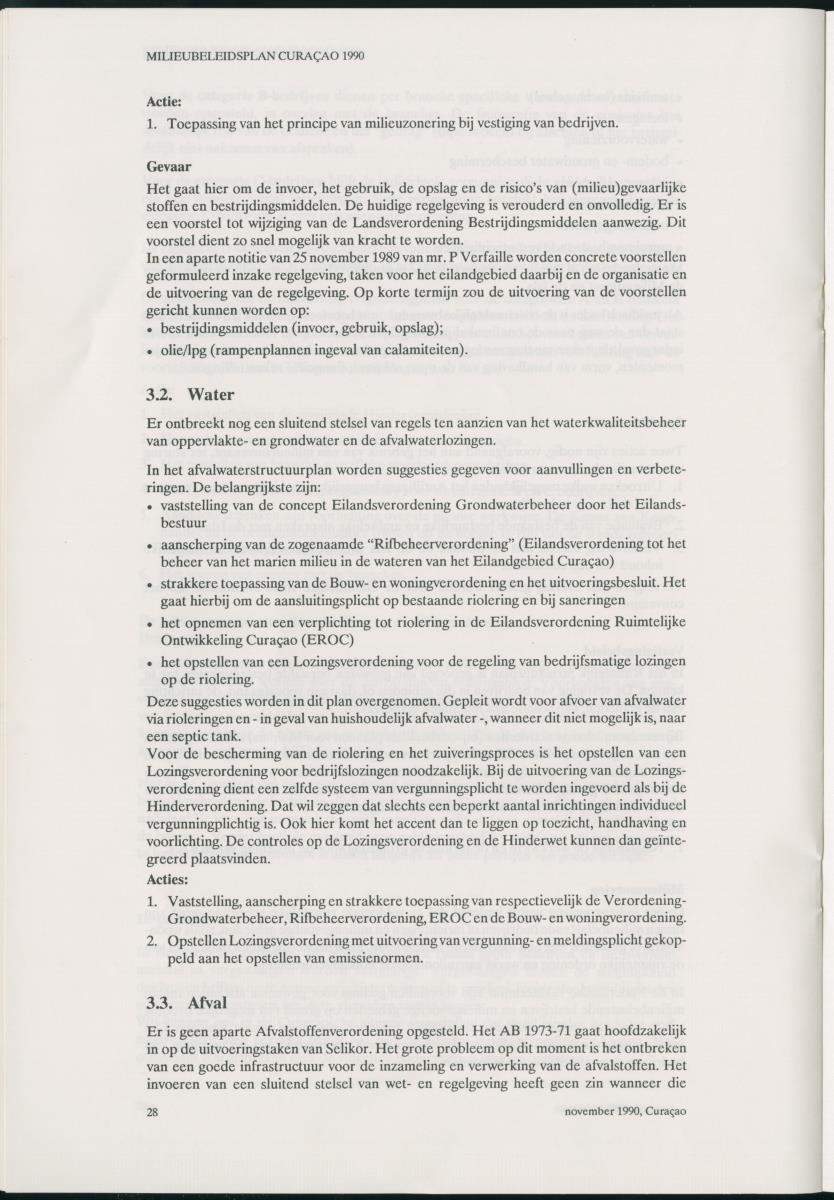 Z Milieubeleidsplan Curacao 1990 - New Page