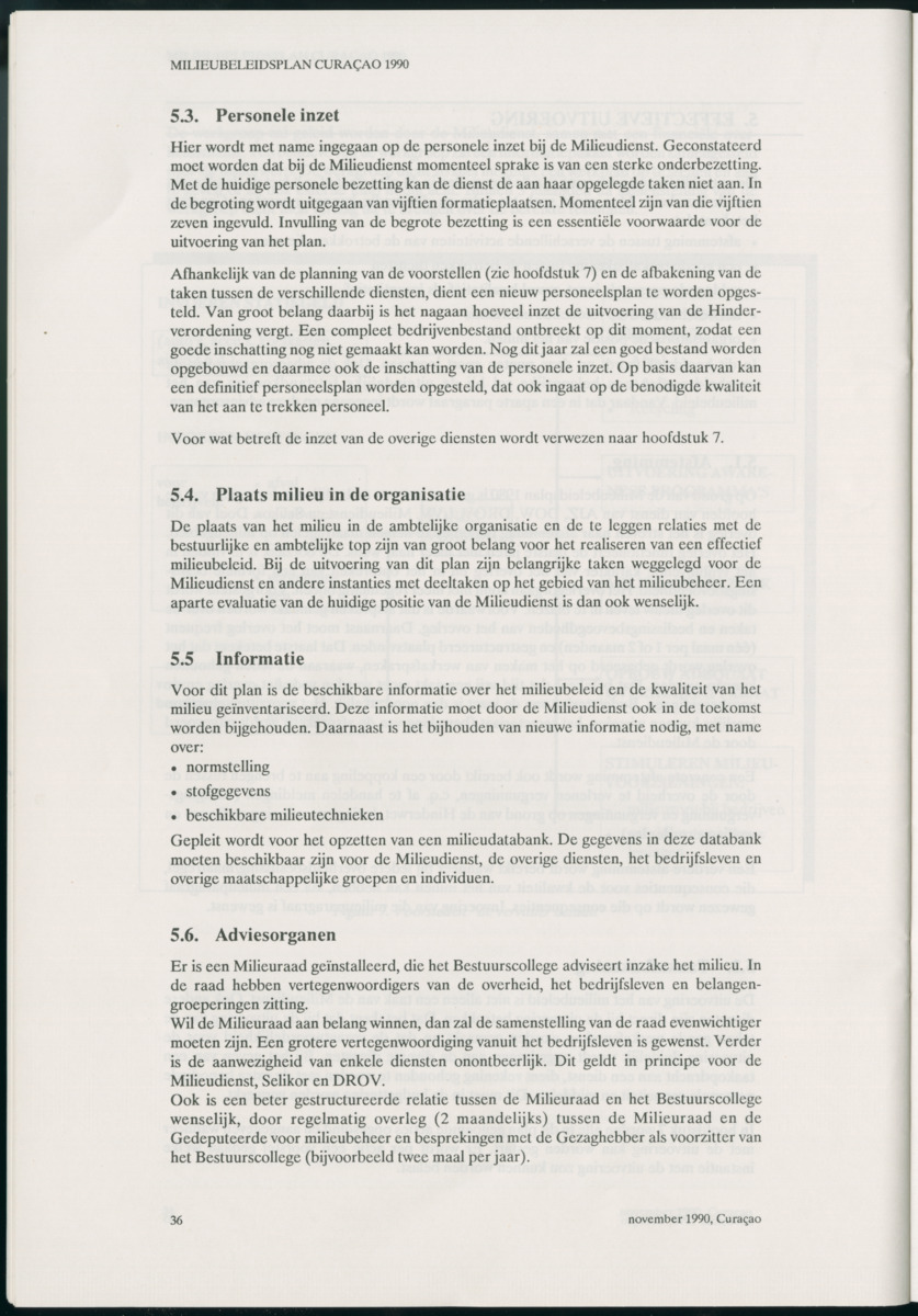 Z Milieubeleidsplan Curacao 1990 - New Page