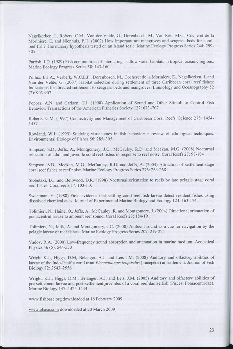 z Habitat selection of post-settlement stage French grunts (Haemulon flavolineatum) - auditory , chemical, and visual cues - New Page