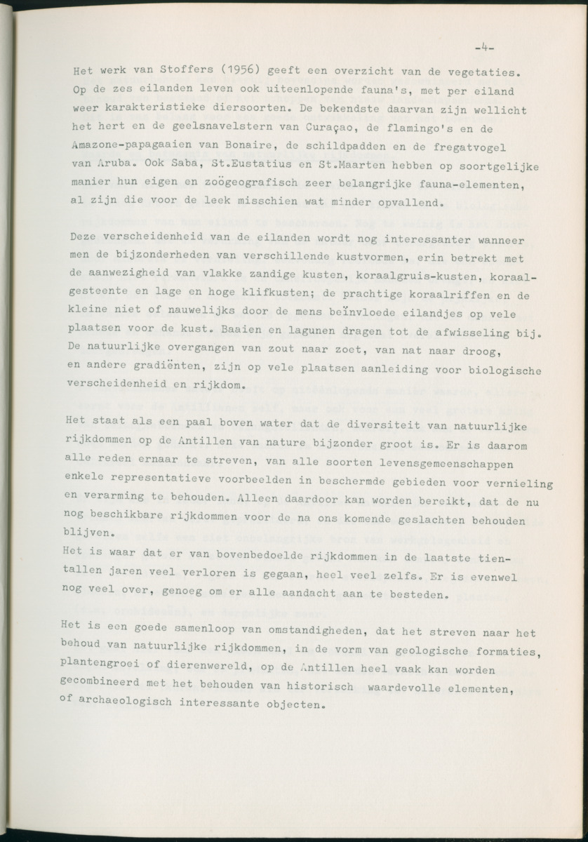 Z Natuurbehoud en Natuurbeheer op de Nederlandse Antillen. - Rapport van de studiereis in maart 1969 - New Page