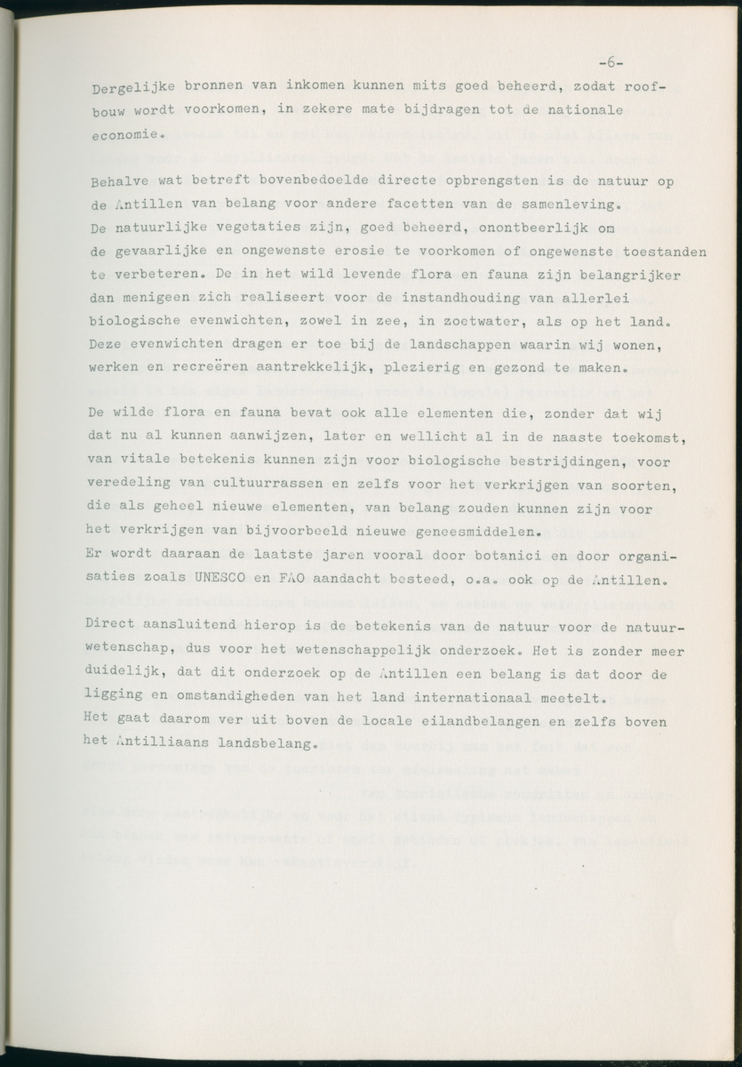 Z Natuurbehoud en Natuurbeheer op de Nederlandse Antillen. - Rapport van de studiereis in maart 1969 - New Page